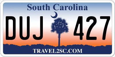 SC license plate DUJ427