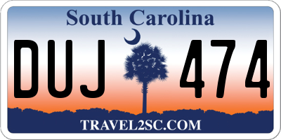 SC license plate DUJ474