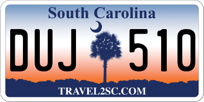 SC license plate DUJ510