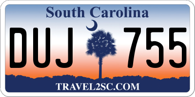 SC license plate DUJ755