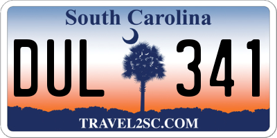 SC license plate DUL341