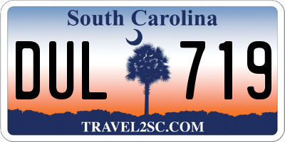 SC license plate DUL719