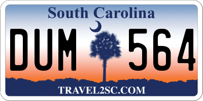 SC license plate DUM564