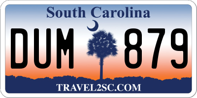 SC license plate DUM879