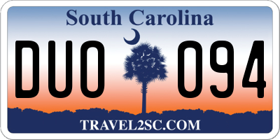 SC license plate DUO094