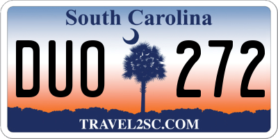 SC license plate DUO272