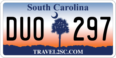 SC license plate DUO297