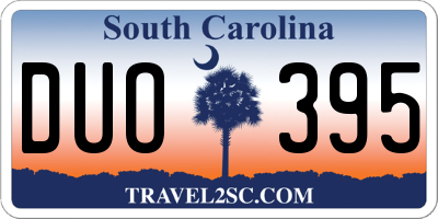 SC license plate DUO395
