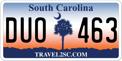 SC license plate DUO463