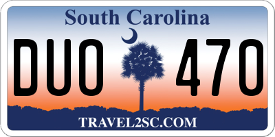 SC license plate DUO470