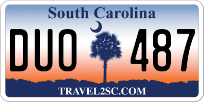 SC license plate DUO487