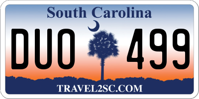 SC license plate DUO499
