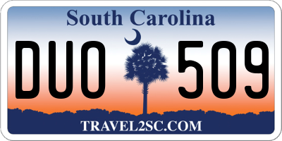 SC license plate DUO509