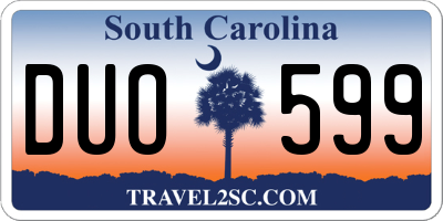 SC license plate DUO599