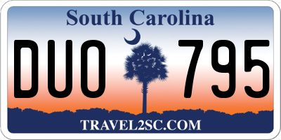 SC license plate DUO795