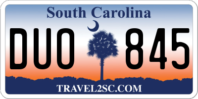 SC license plate DUO845