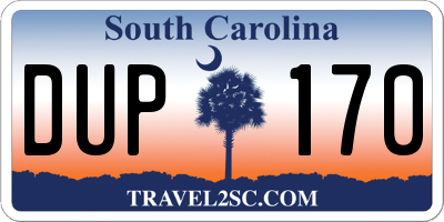 SC license plate DUP170