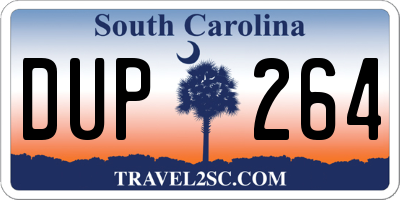 SC license plate DUP264