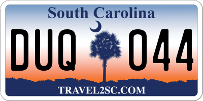 SC license plate DUQ044