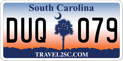 SC license plate DUQ079