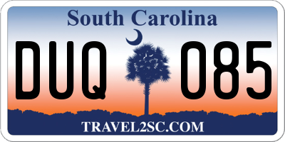 SC license plate DUQ085