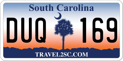 SC license plate DUQ169