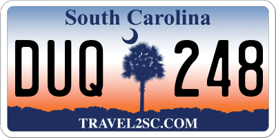 SC license plate DUQ248