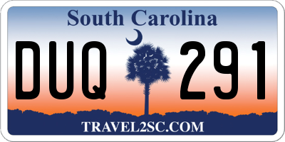 SC license plate DUQ291