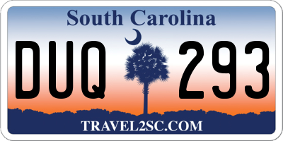 SC license plate DUQ293
