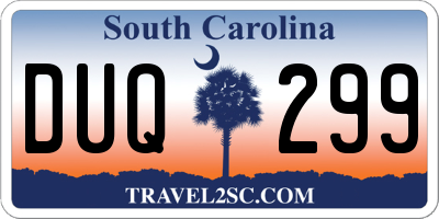 SC license plate DUQ299