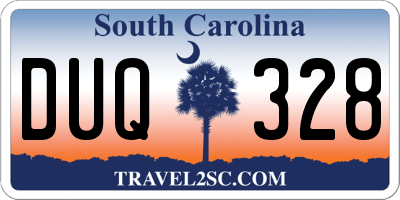 SC license plate DUQ328
