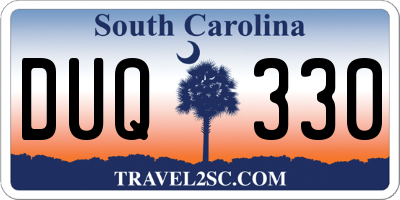 SC license plate DUQ330