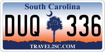 SC license plate DUQ336