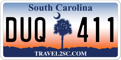 SC license plate DUQ411