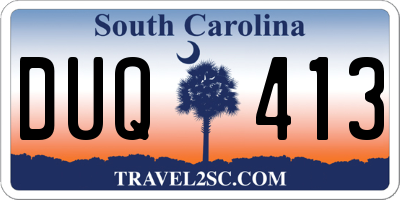 SC license plate DUQ413