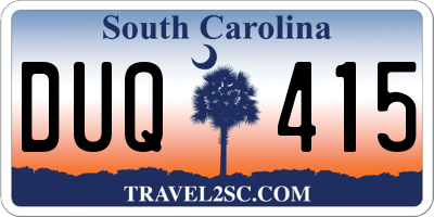 SC license plate DUQ415