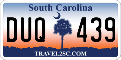 SC license plate DUQ439