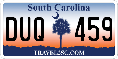 SC license plate DUQ459