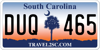 SC license plate DUQ465