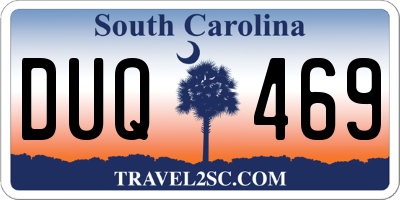 SC license plate DUQ469