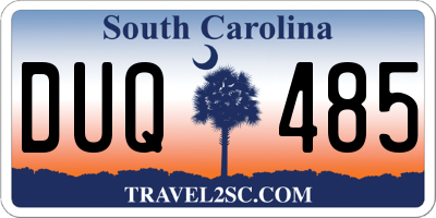 SC license plate DUQ485