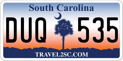 SC license plate DUQ535