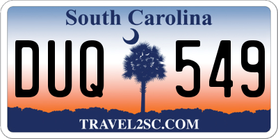 SC license plate DUQ549