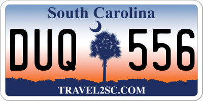 SC license plate DUQ556