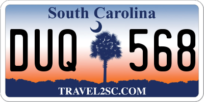 SC license plate DUQ568