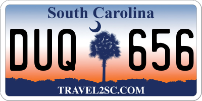 SC license plate DUQ656