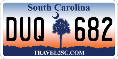 SC license plate DUQ682