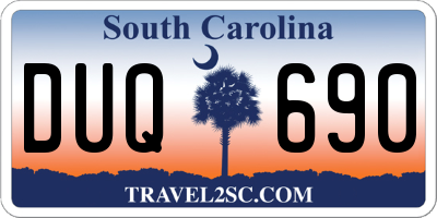 SC license plate DUQ690