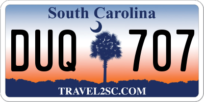 SC license plate DUQ707