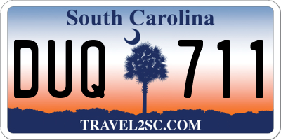 SC license plate DUQ711